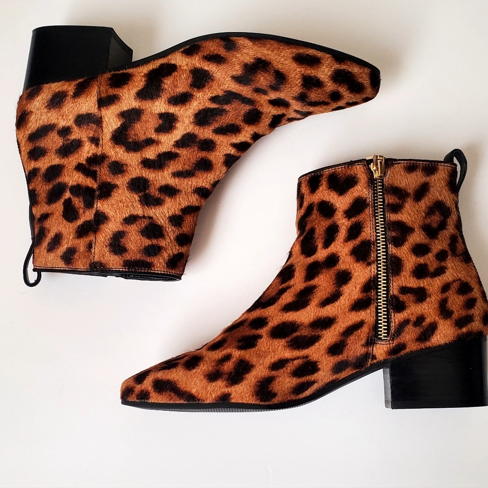 Talbots Dakota Leopard Ankle Booties